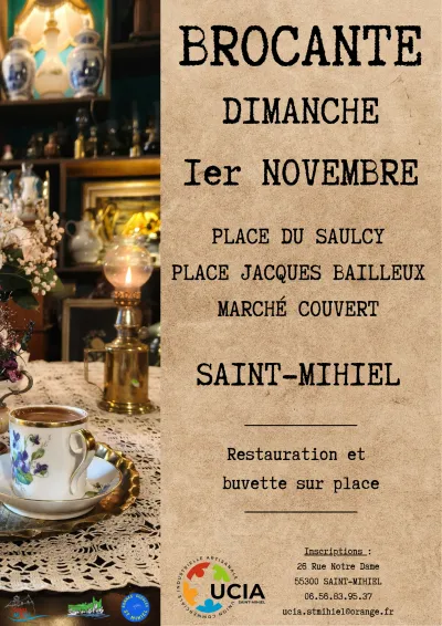 Affiche Brocante de la place du Saulcy à Saint-Mihiel