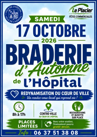 Affiche Braderie d'automne de L'Hôpital