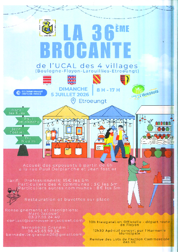 Affiche Brocante Etroeungt dimanche 5 juillet 2026 (59219)