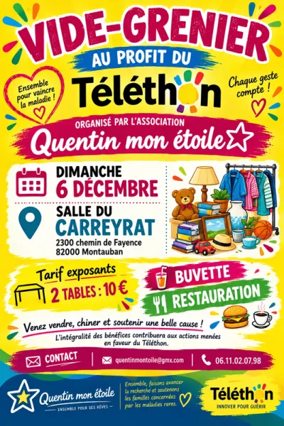 Affiche Vide-grenier du Téléthon à Montauban