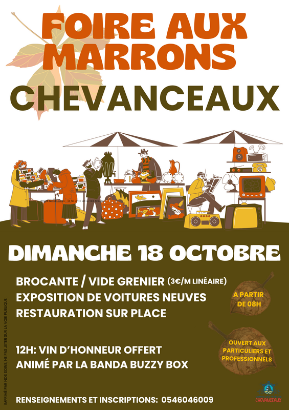 Affiche Foire aux marrons de Chevanceaux