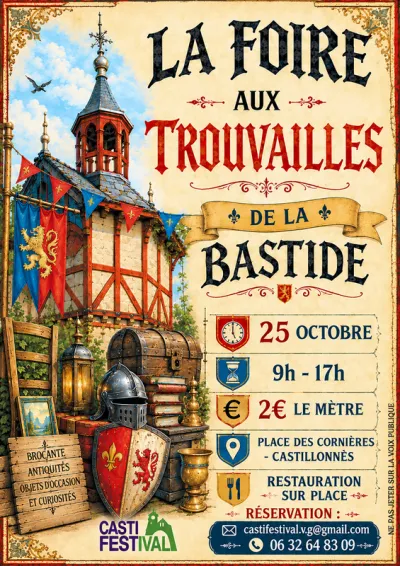 Affiche Foire aux trouvailles de la Bastide à Castillonnès
