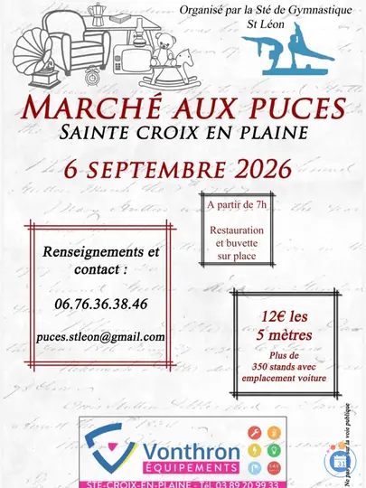 Affiche Marche aux puces Sainte-Croix-en-Plaine dimanche 6 septembre 2026 (68127)