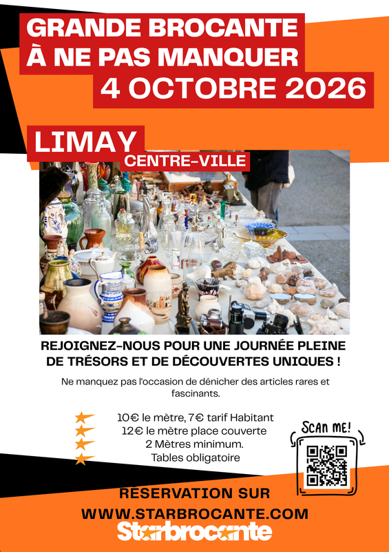 Affiche Brocante Starbrocante du centre-ville de Limay