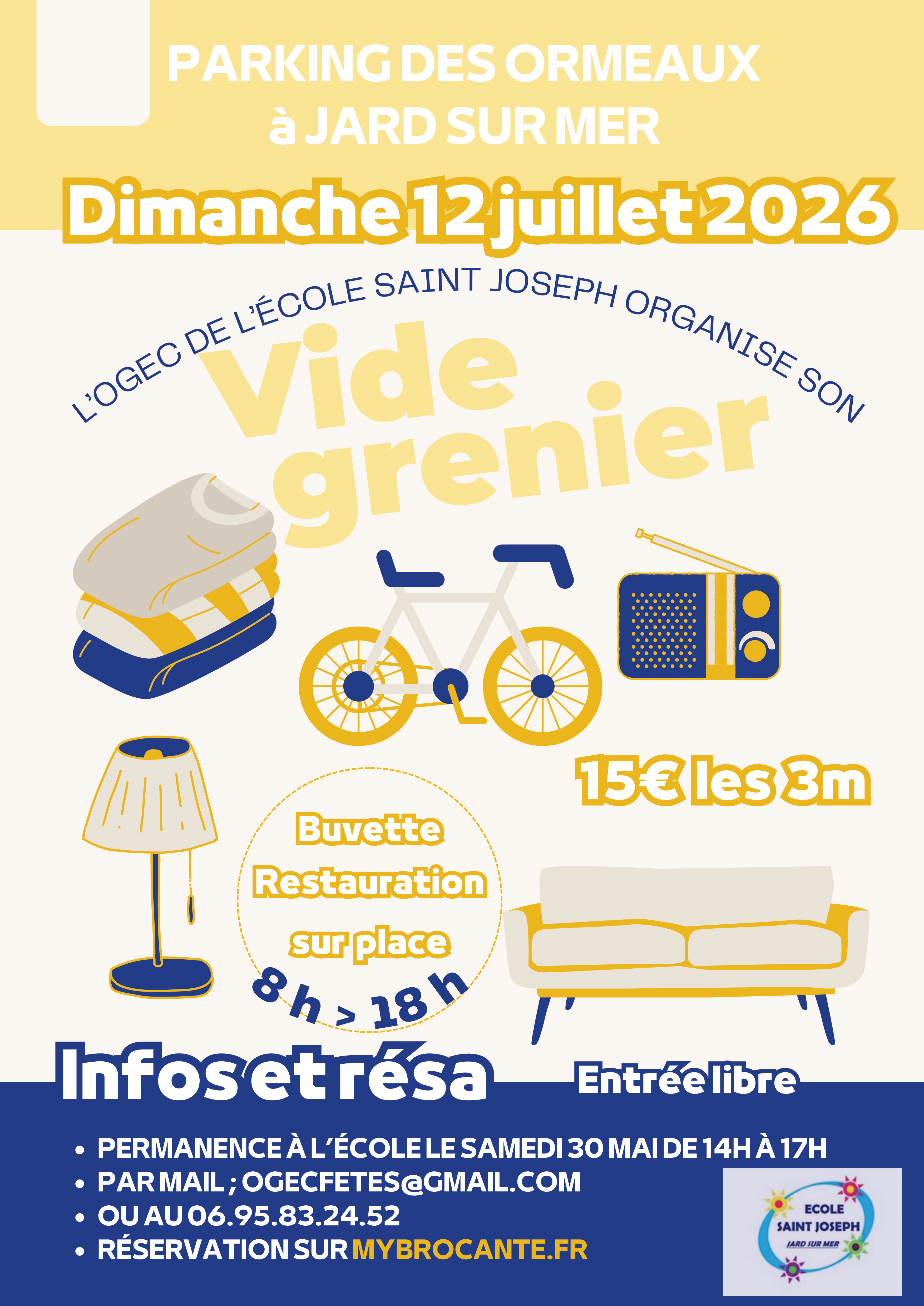 Affiche Vide-grenier Jard-sur-Mer dimanche 12 juillet 2026 (85520)