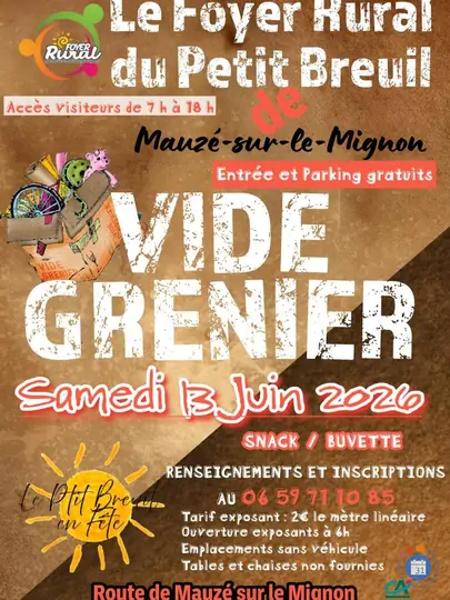 Affiche Vide-grenier Mauzé-sur-le-Mignon samedi 13 juin 2026 (79210)