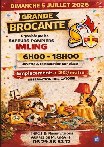 Affiche Brocante Imling dimanche 5 juillet 2026 (57400)