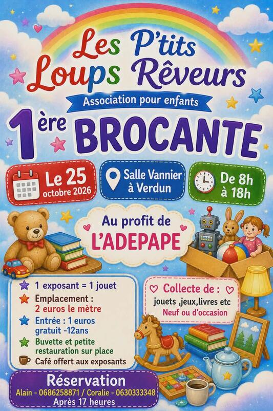 Affiche Brocante des P'tits Loups Rêveurs à Verdun