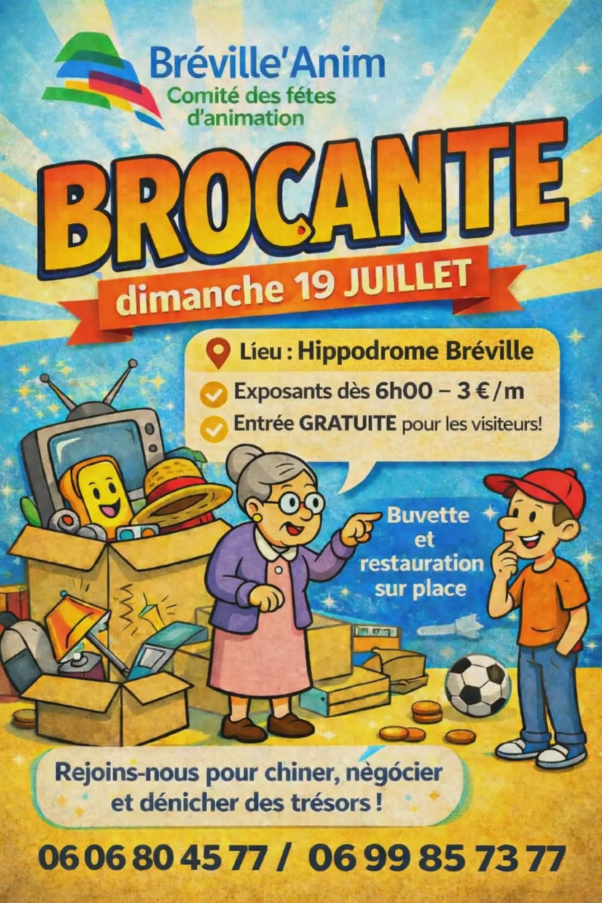 Affiche Brocante Bréville-sur-Mer dimanche 19 juillet 2026 (50290)