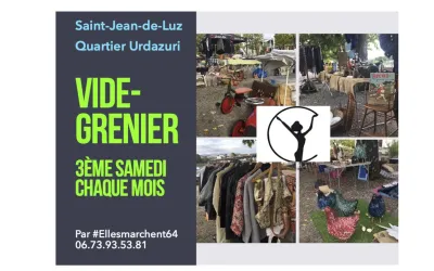 Affiche Vide-grenier du quartier Urdazuri à Saint-Jean-de-Luz