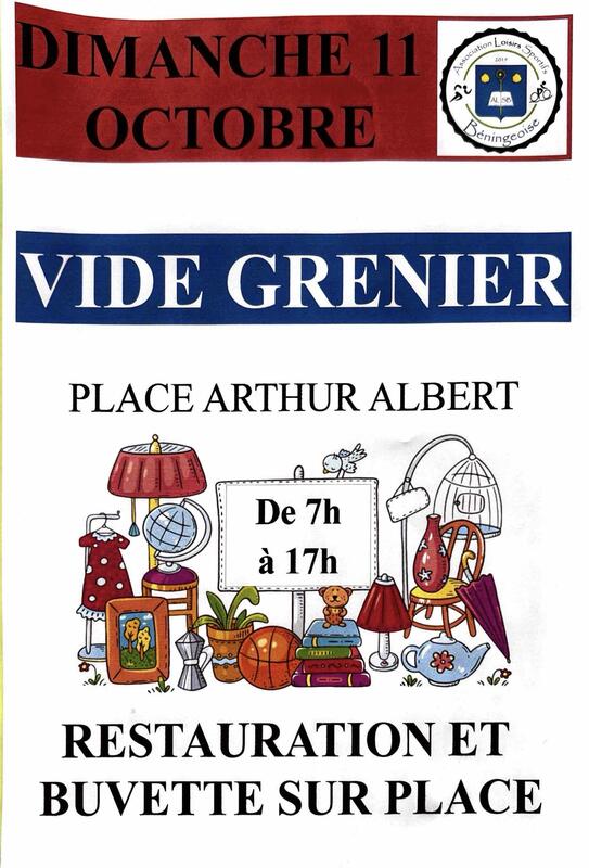 Affiche Vide-grenier de l'ALSB place Arthur Albert à Béning-lès-Saint-Avold