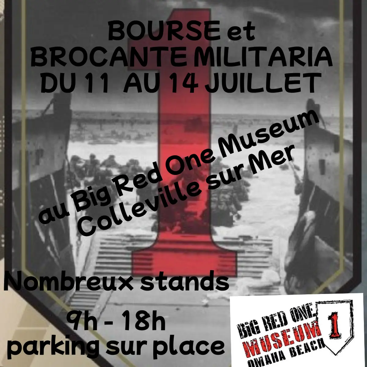 Affiche Bourse Militaria Colleville-sur-Mer 11-14 juillet 2026 (14710)