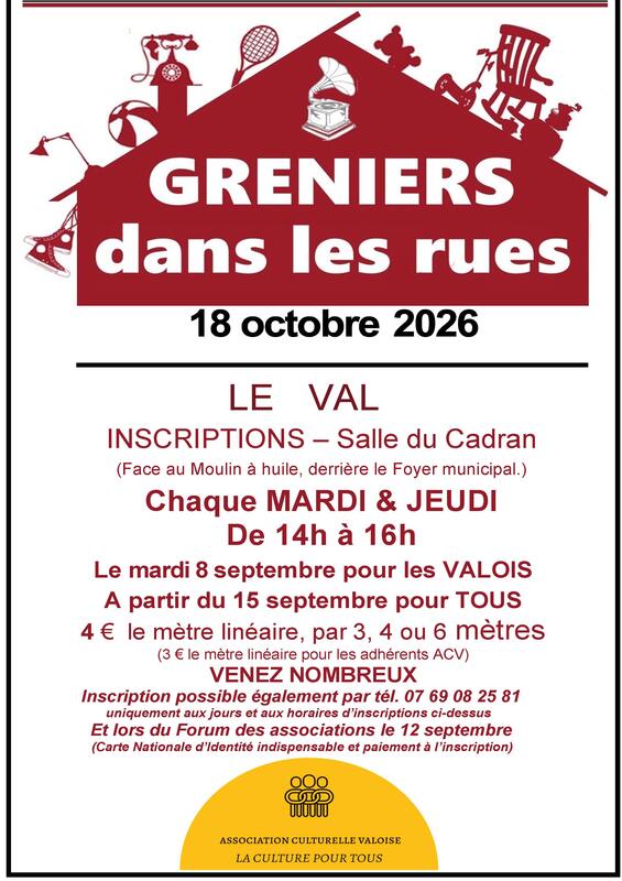 Affiche Vide-grenier Greniers dans les rues au Val