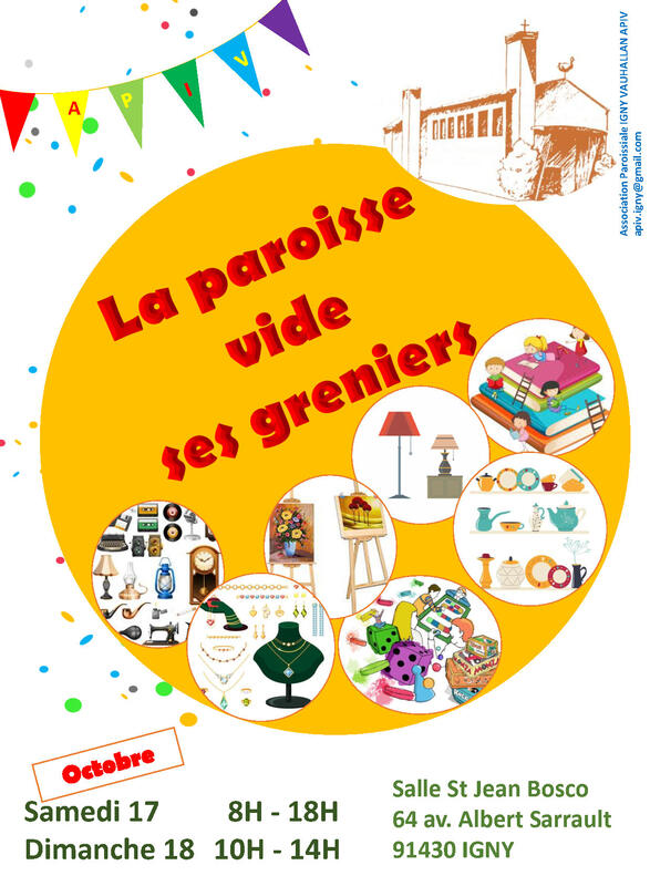 Affiche Vide-greniers de la paroisse à Igny