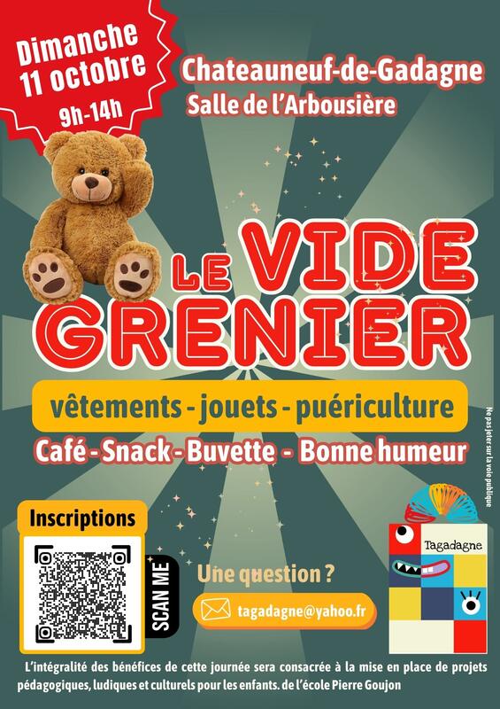 Affiche Vide-grenier de Tagadagne à Châteauneuf-de-Gadagne