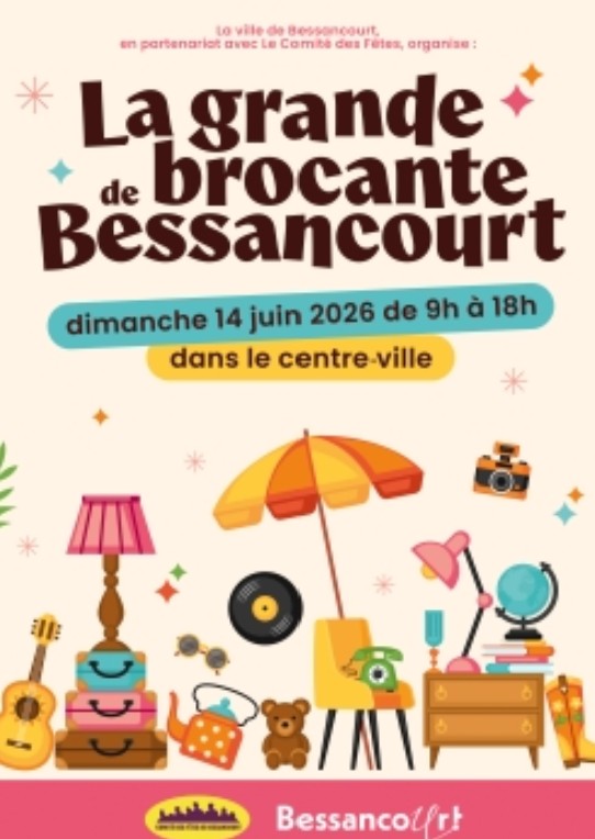 Affiche Grande Brocante de Bessancourt - Centre-ville - Val-d'Oise