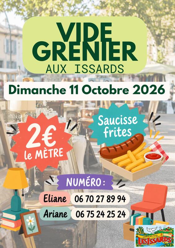 Affiche Vide-grenier du comité des fêtes des Issards