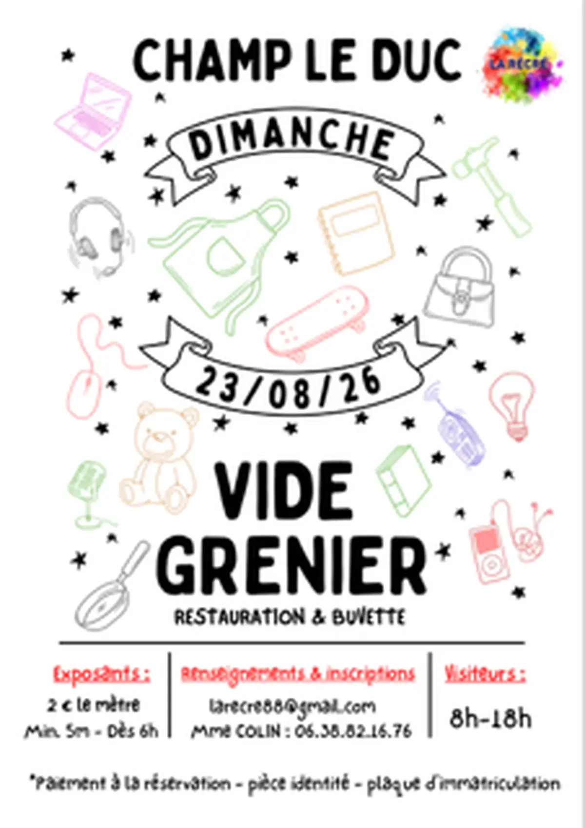 Affiche Vide-grenier Champ-le-Duc dimanche 23 août 2026 (88)