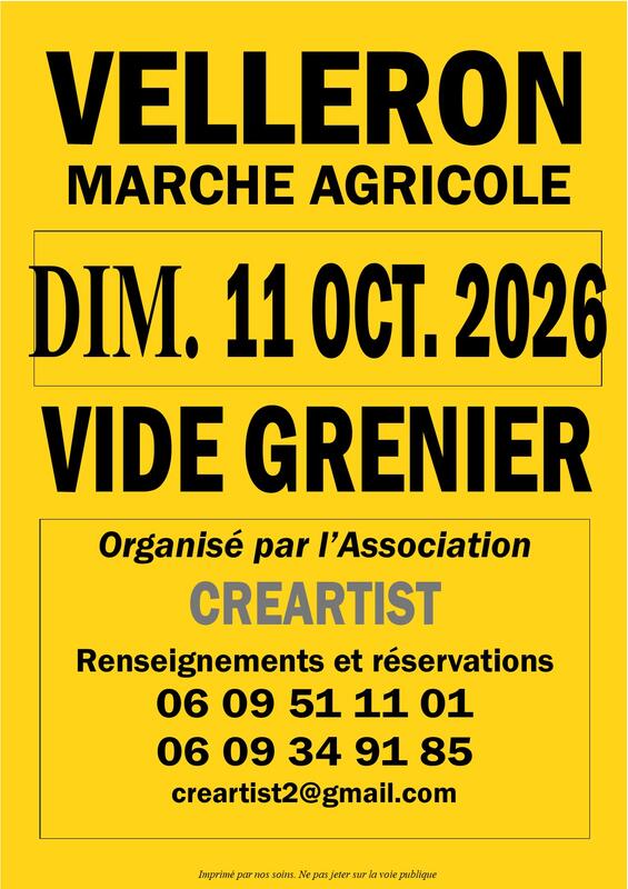 Affiche Vide-grenier du marché agricole de Velleron