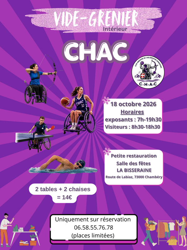 Affiche Vide-grenier du CHAC à Chambéry