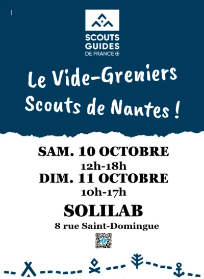 Affiche Vide-greniers des Scouts et Guides de France de Nantes