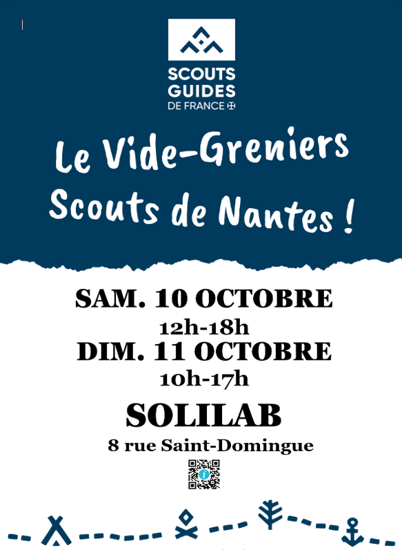 Affiche Vide-greniers des Scouts et Guides de France de Nantes