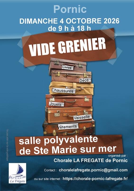 Affiche Vide-grenier de la chorale La Frégate à Pornic