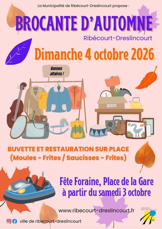 Affiche Brocante d'automne de Ribécourt-Dreslincourt