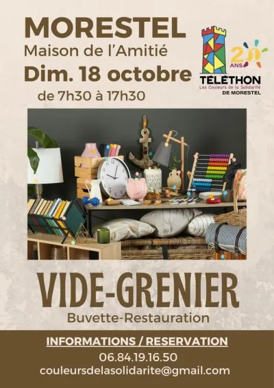 Affiche Vide-grenier du Téléthon à Morestel