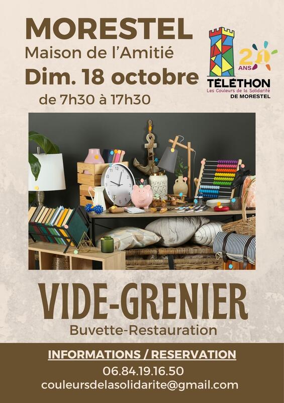 Affiche Vide-grenier du Téléthon à Morestel