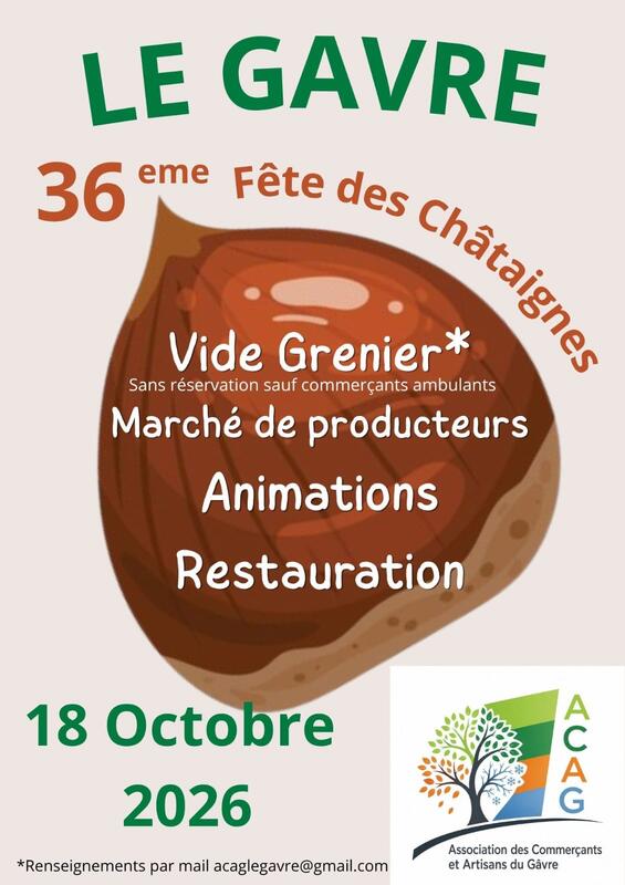 Affiche Vide-grenier de la Fête des Châtaignes au Gâvre