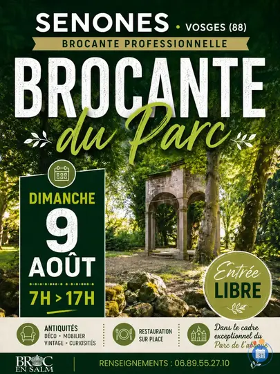 Affiche Brocante Senones dimanche 9 aout 2026 (88210)
