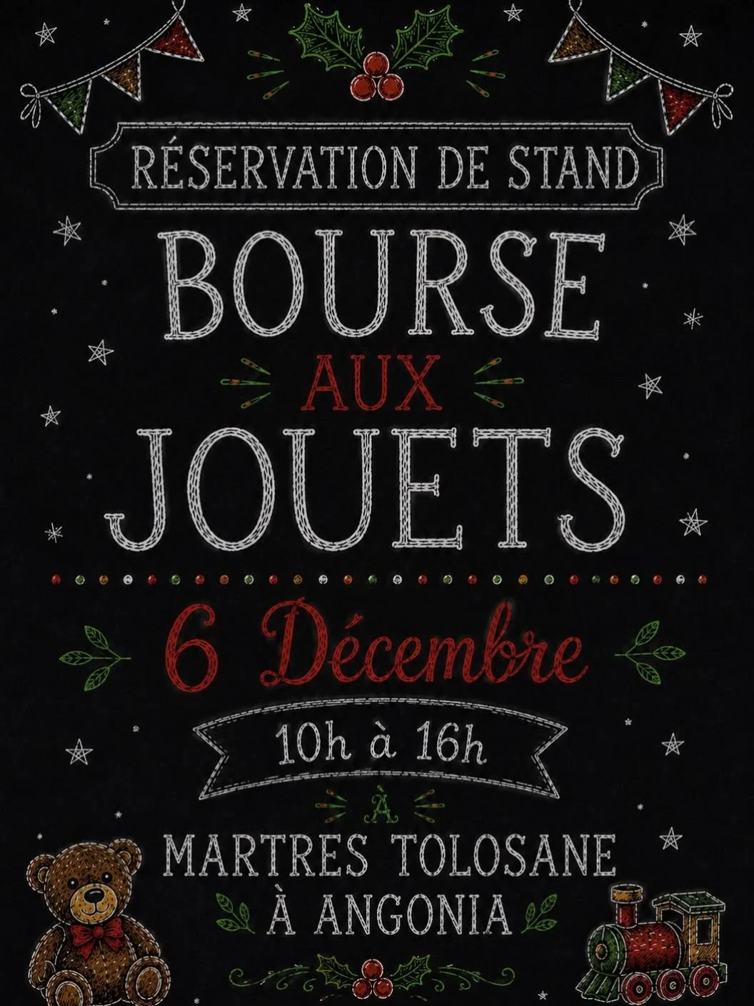 Affiche Bourse aux jouets d'Angonia à Martres-Tolosane