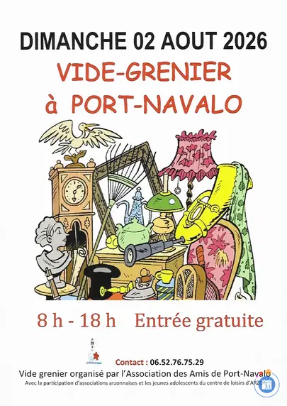 Affiche Vide-grenier Port-Navalo Arzon dimanche 2 août 2026 (56640)