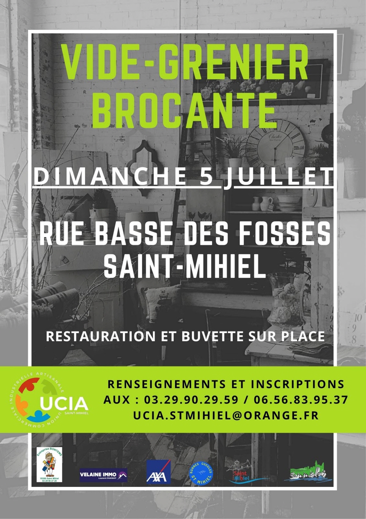Affiche Vide-grenier brocante Saint-Mihiel dimanche 5 juillet 2026 (55300)