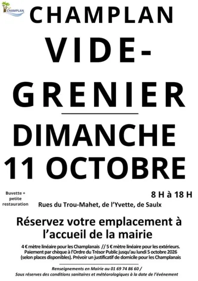 Affiche Vide-grenier de la mairie de Champlan