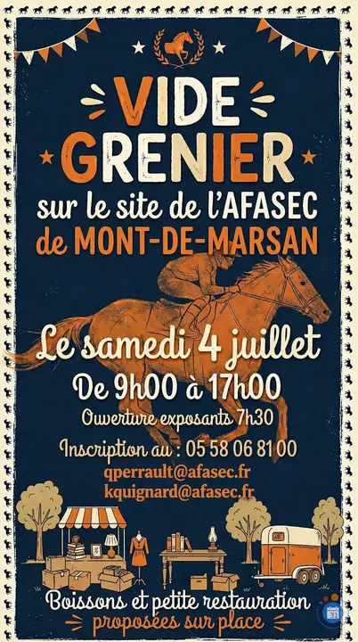 Affiche Vide-grenier AFASEC Mont-de-Marsan samedi 4 juillet 2026 (40000)