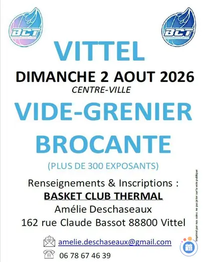 Affiche Vide-grenier Vittel dimanche 2 août 2026 (88800)