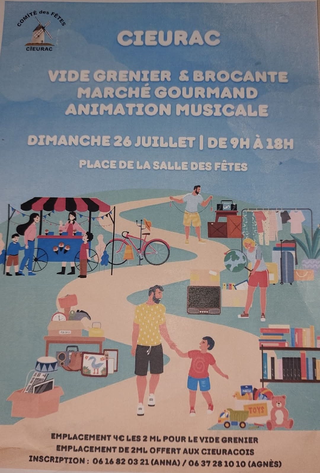 Affiche Vide-grenier et brocante Cieurac dimanche 26 juillet 2026 (46230)