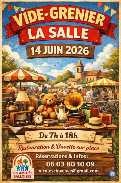 Affiche Vide-grenier La Salle dimanche 14 juin 2026 (88470)