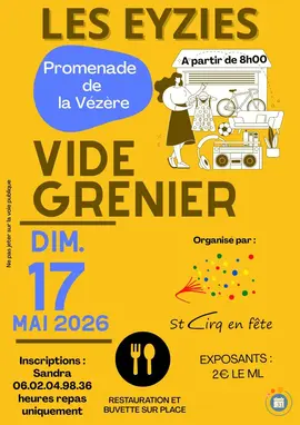 Affiche Vide grenier Les Eyzies