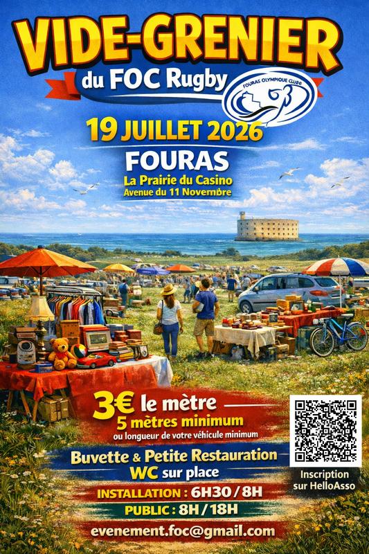 Affiche Vide-grenier Fouras dimanche 19 juillet 2026 (17450)