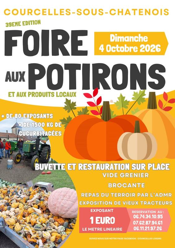 Affiche Foire aux potirons de Courcelles-sous-Châtenois