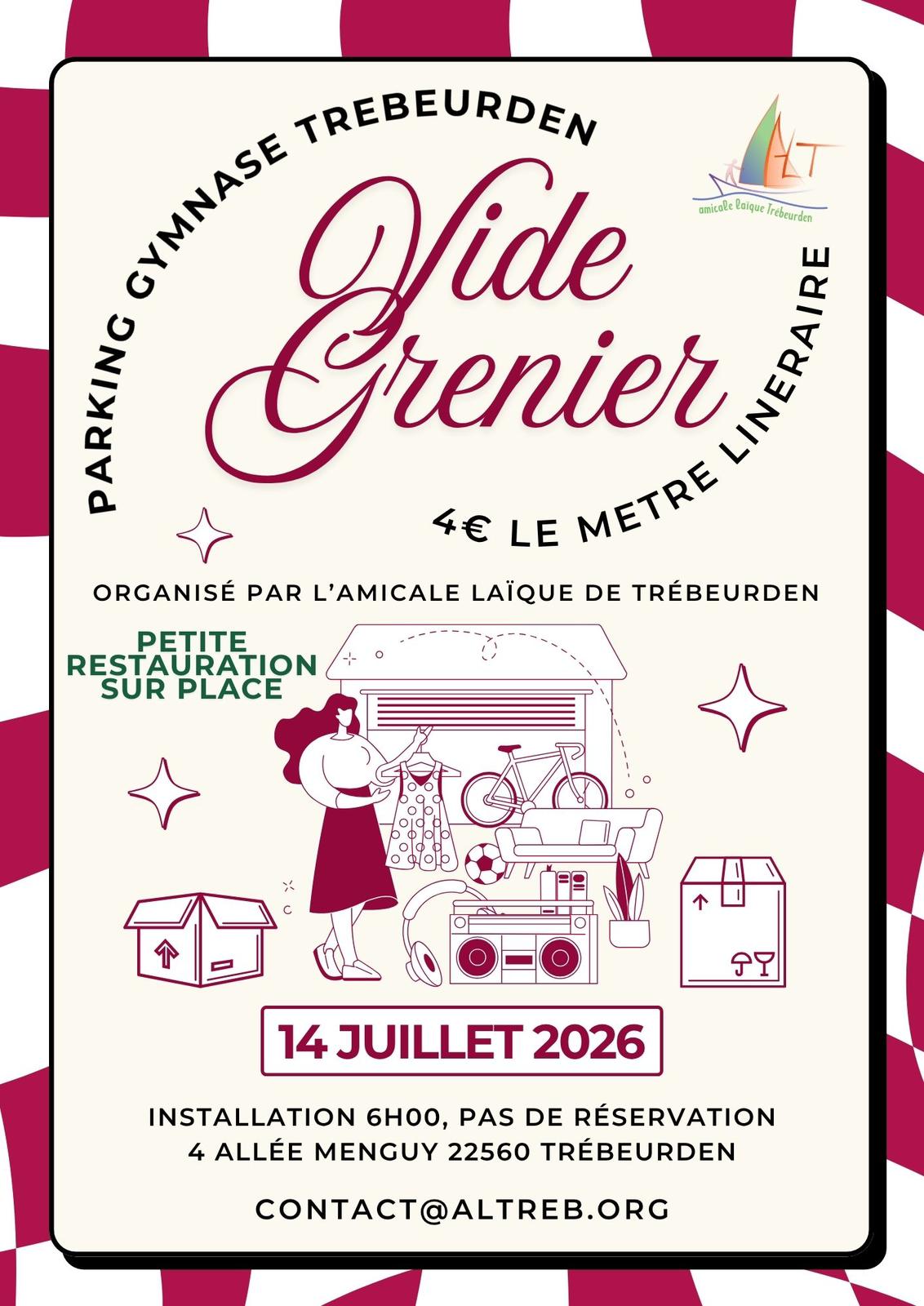 Affiche Vide-grenier Trébeurden mardi 14 juillet 2026 (22560)