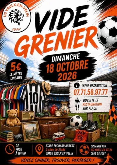 Affiche Vide-grenier de l'US Vaulx-en-Velin à Vaulx-en-Velin