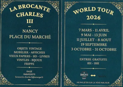 Affiche Brocante Charles III de Nancy