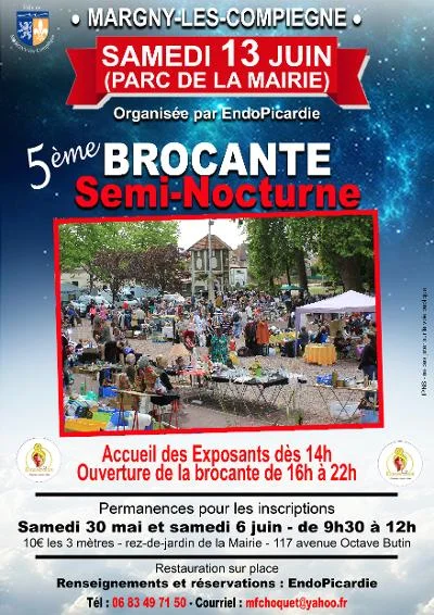 Affiche Brocante semi-nocturne Margny-lès-Compiègne samedi 13 juin 2026 (60280)