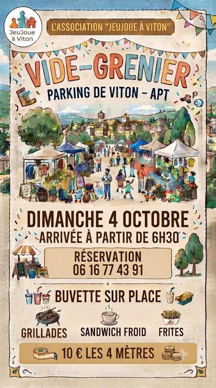 Affiche Vide-grenier de Jeujoue à Viton à Apt