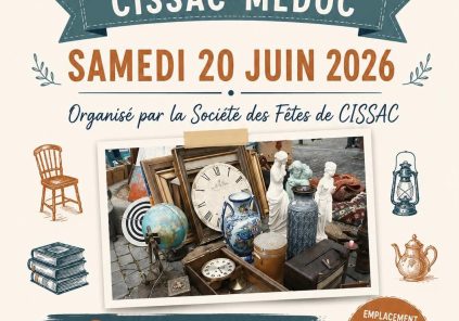 Affiche Vide-grenier Cissac-Médoc samedi 20 juin 2026 (33250)