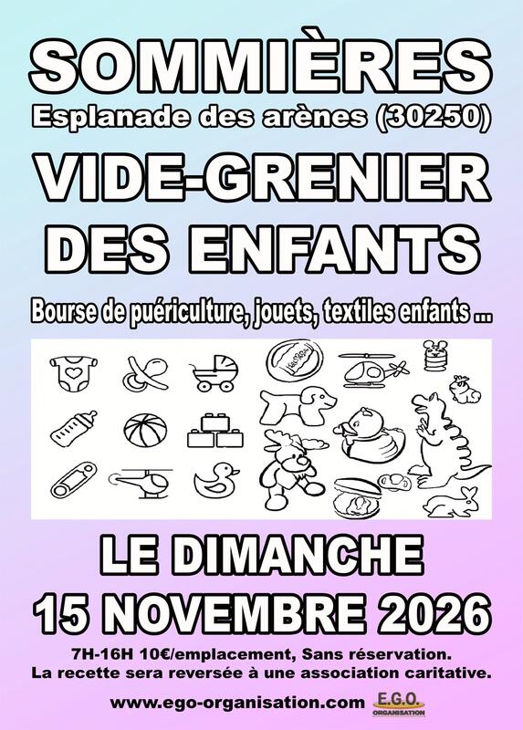 Affiche Vide-grenier des enfants à Sommières